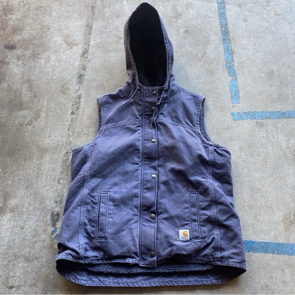 Carhartt Purple Hooded Vest Size XL